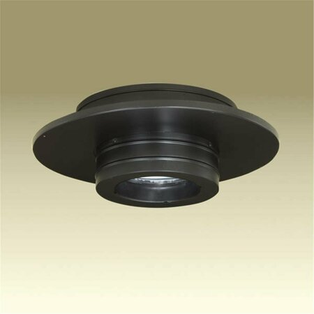 RICKI&APOSS RUGS 6 Inch  Dura Vent Duratech Round Ceiling Support  Black  Does Not Include Trim Collar RI2845994